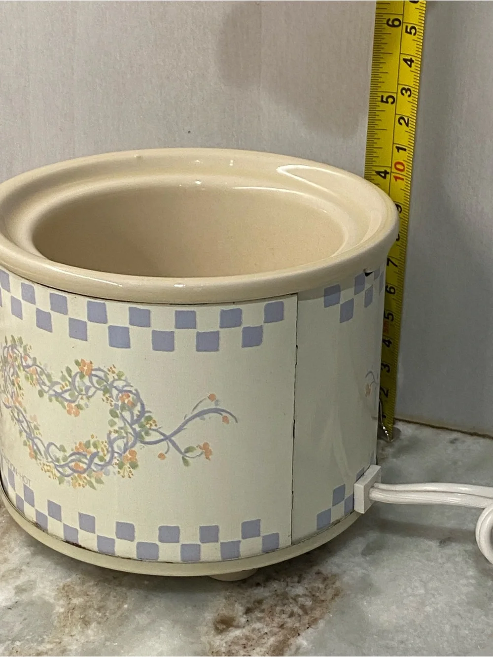 VTG 1988 Rival Potpourri Simmer Crock Pot 3206 Blue Heart